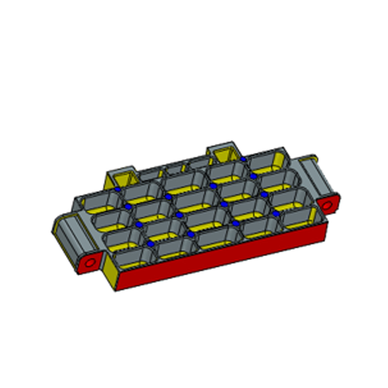 Ploča odjeljka za baterije od aluminijske legure pod tlakom. Jedan kalup s dvije rupe Ploča odjeljka za baterije od aluminijske legure pod tlakom. Jedan kalup s dvije rupe